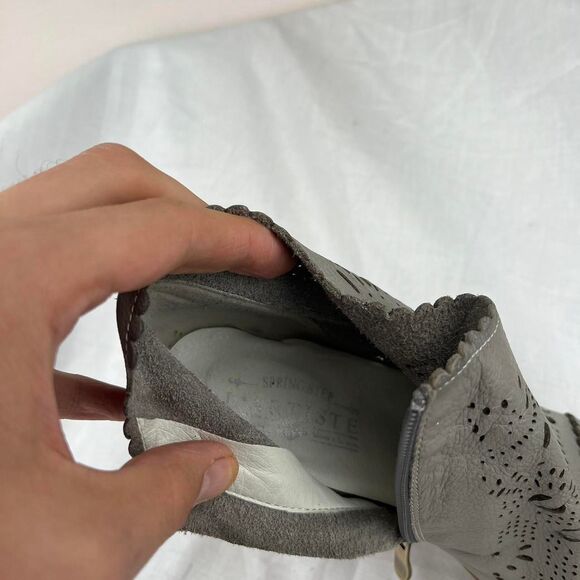 L'Artiste by Spring Step Leather Heeled boots Grey leather Ankle Boots Size 9 - Picture 8 of 8